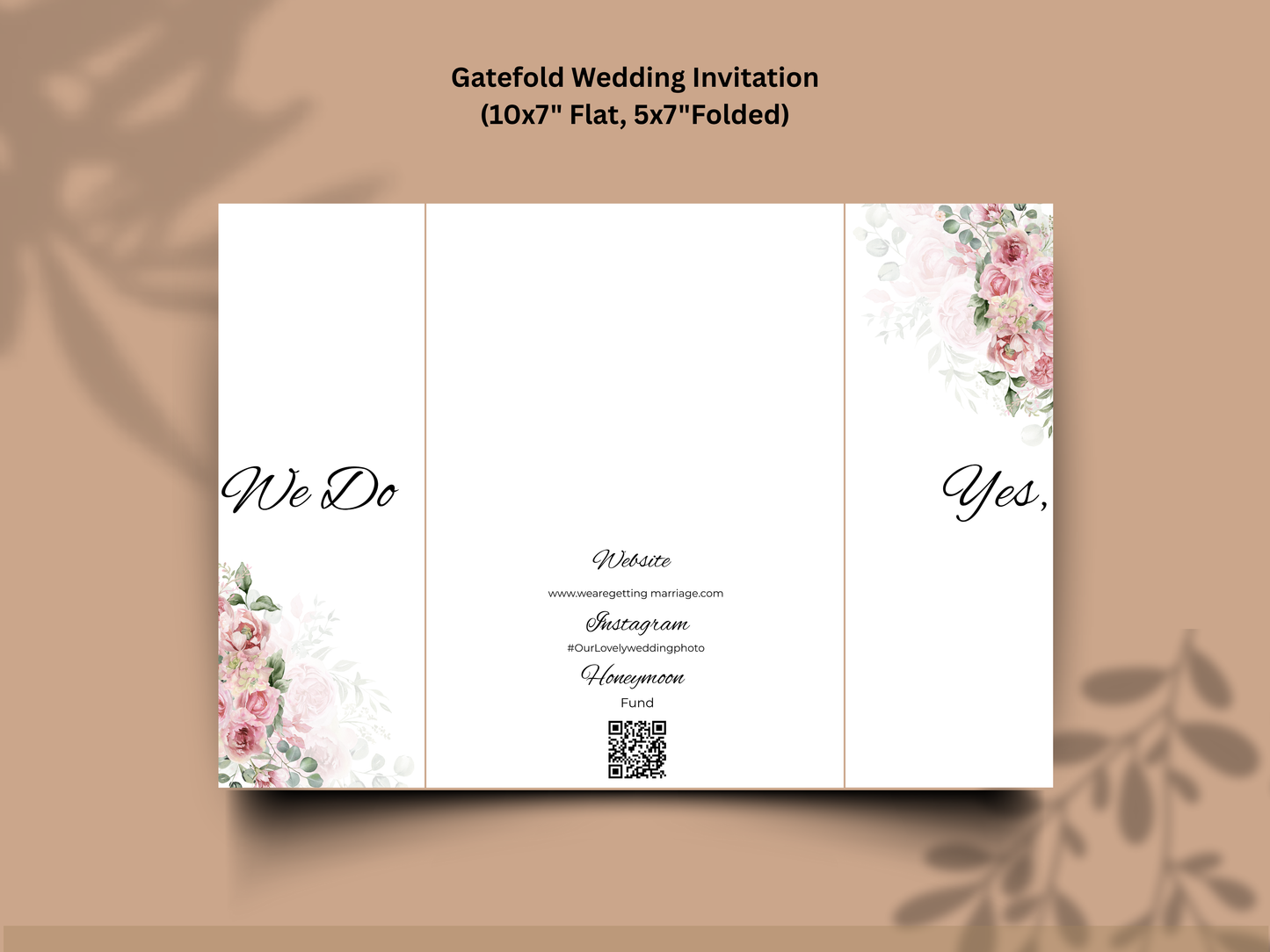Floral Wedding Itinerary Template, Save the Date Timeline Card, Editable Canva Template, Wedding Day Schedule, Printable Details Card. WI181