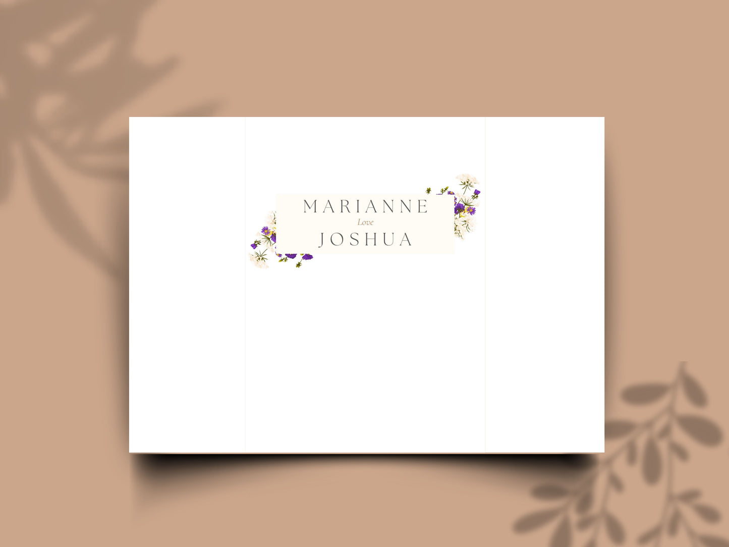 Elegant Gatefold Wedding Invitation with Floral Design | Personalized Wedding Card | Schedule Insert | RSVP Details Card Included. WI138