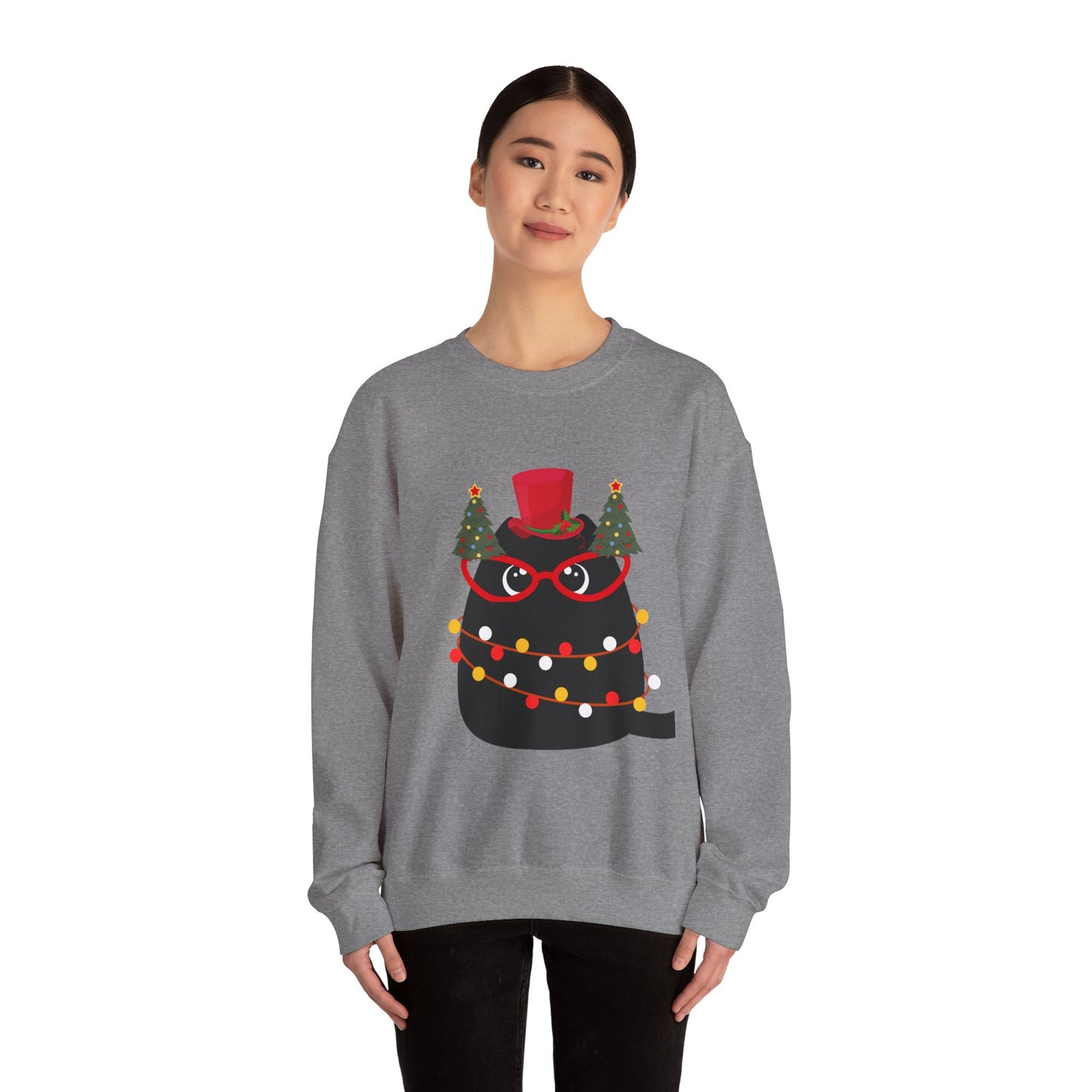 Christmas Cat Crewneck Sweatshirt