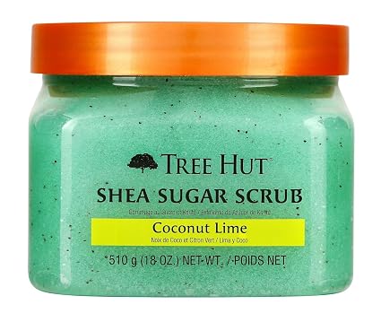 Tree Hut Shea Sugar Scrub - Coconut Lime - 18 oz - Exfoliating Body Scrub for Smooth, Glowing Skin - Made with Real Sugar and Shea Butter
