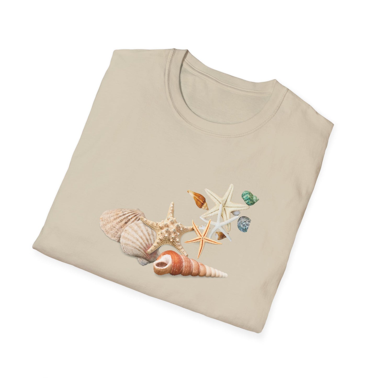 Shell Print Unisex T-Shirt | Beach-Themed Casual Summer Tee