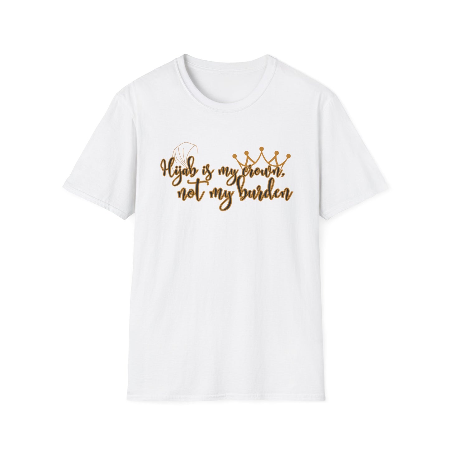 Empowerment Unisex Softstyle T-Shirt - "Hijab is my Crown, Not My Burden"