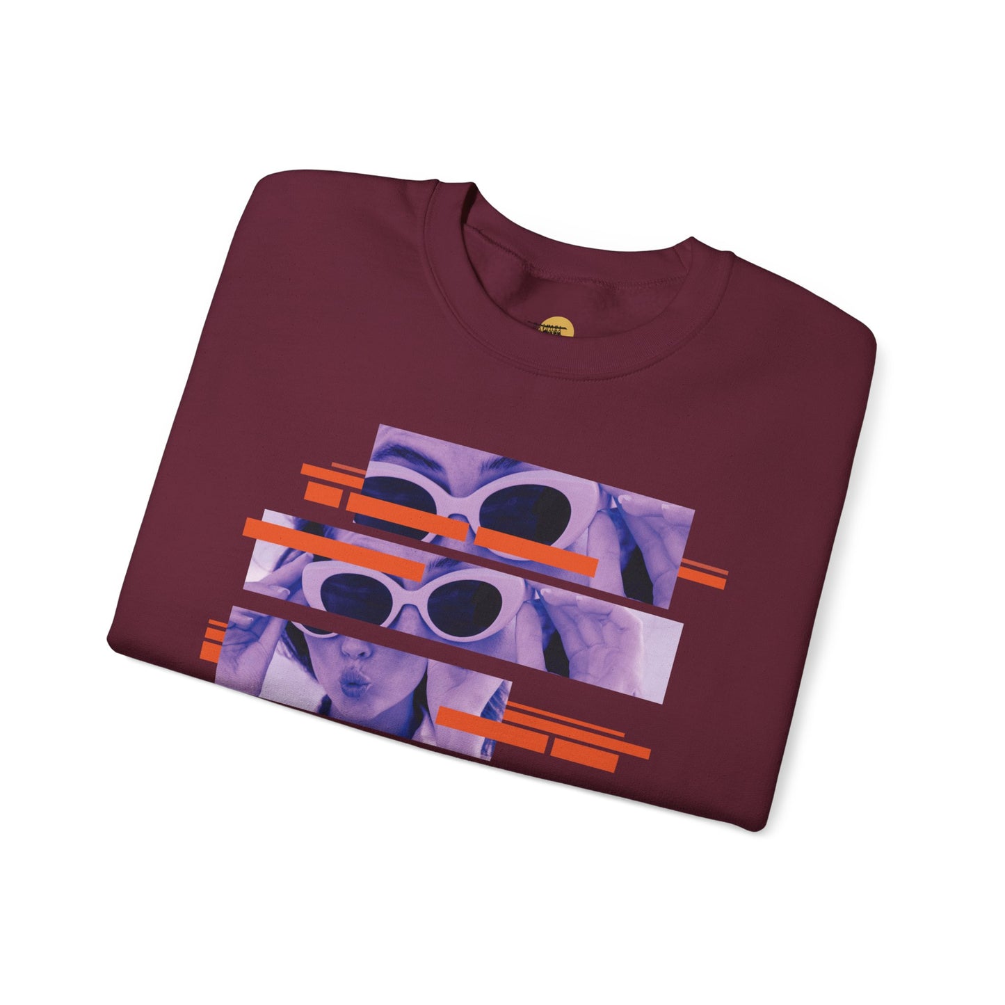 Vibrant Graphic Crewneck Sweatshirt, Retro Sweatshirt for Casual Style, Unisex Cozy Top, Ideal Gift for Friends, Artsy Streetwear