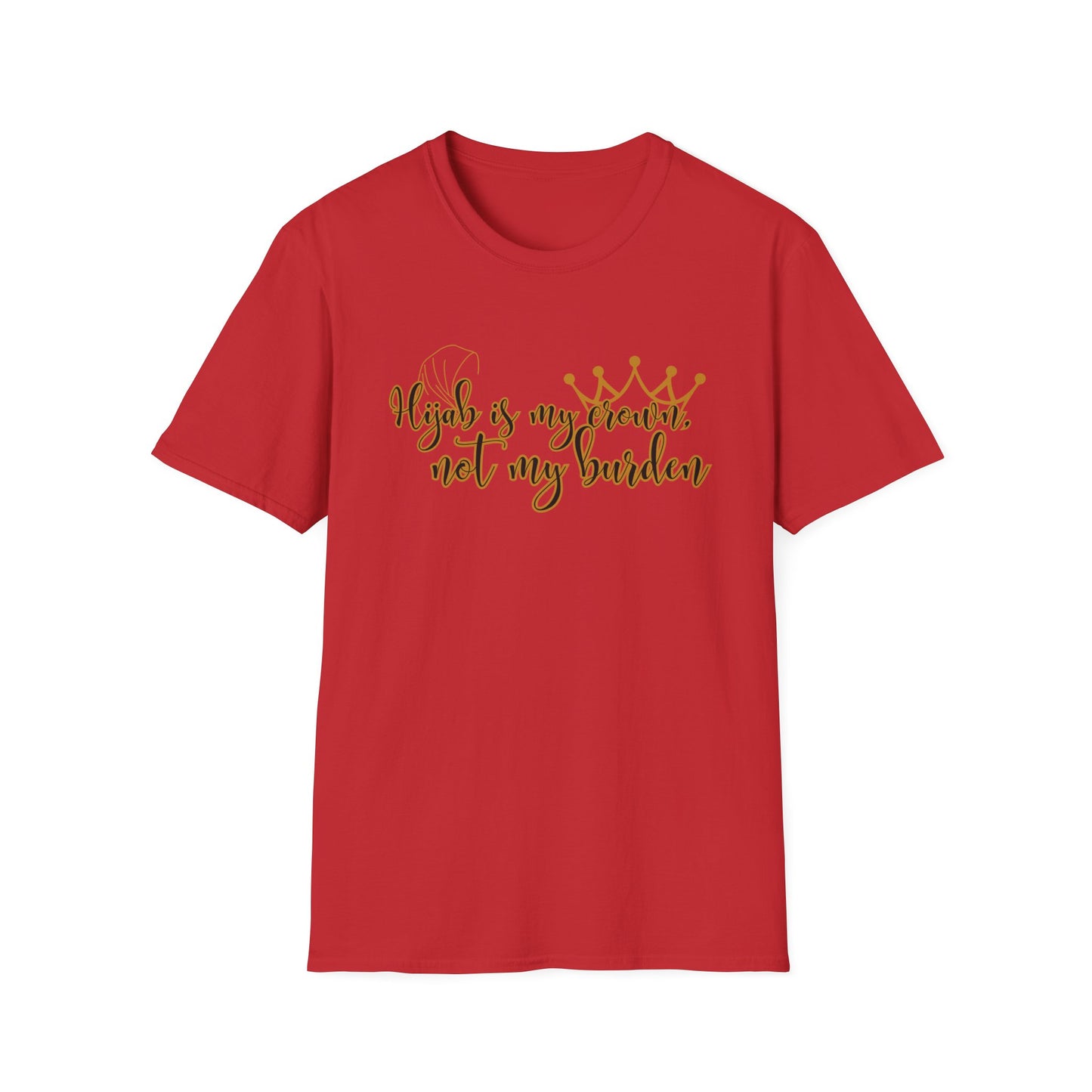 Empowerment Unisex Softstyle T-Shirt - "Hijab is my Crown, Not My Burden"