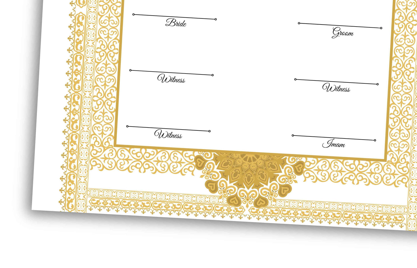 Nikkah Certificate Digital Download Personalized, Luxury Nikkah Certificate, Islamic Wedding Contract, Personalized Muslim Wedding Gift.N181