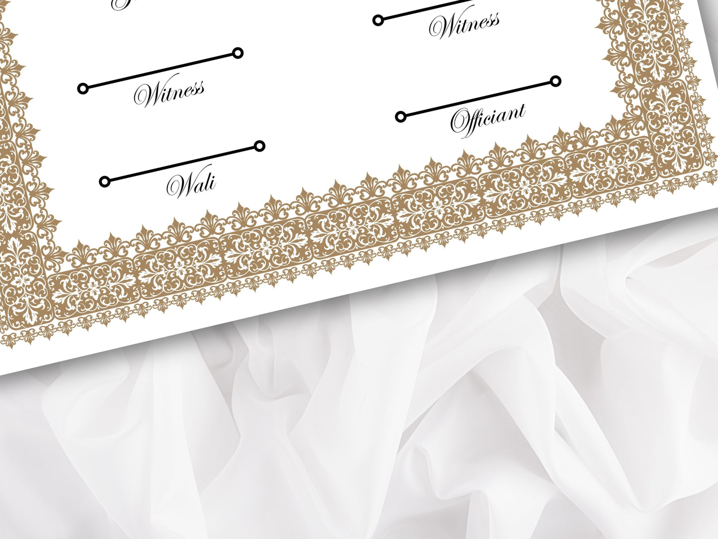 Nikkah Certificate Digital Download Personalised, A4, A3, Template, Editable, Brown Nikkah Nama, Nikkah Contract, Muslim Contract. NN265