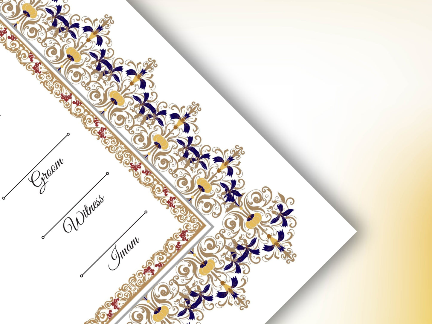 Nikkah Certificate Digital Download Personalised, A4, A3, Template, Editable, Nikkah Nama, Nikkah Contract, Muslim Contract. NN273