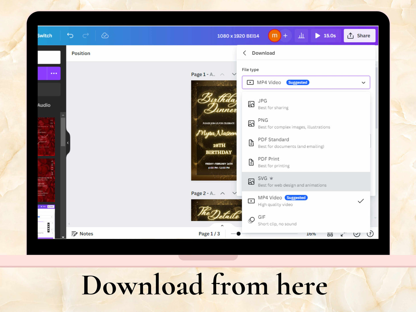 Wedding Invitation, Online Invitation Template, Maroon E-Invite, Electronic Invitation, Digital Burgundy Rose Wedding Invitation. WEI55