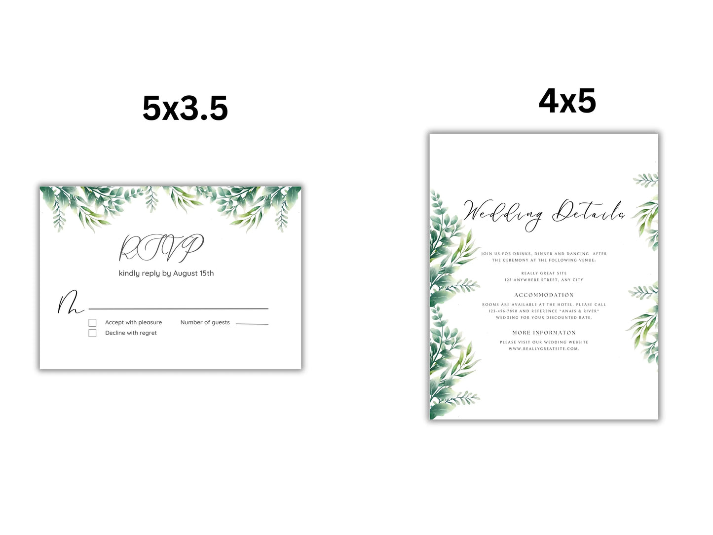 Wedding Invitation Template, Printable Wedding Invitation, Wedding Invitation, RSVP Invitation, Details, Wedding Invitation Bundle. A1 Majestic