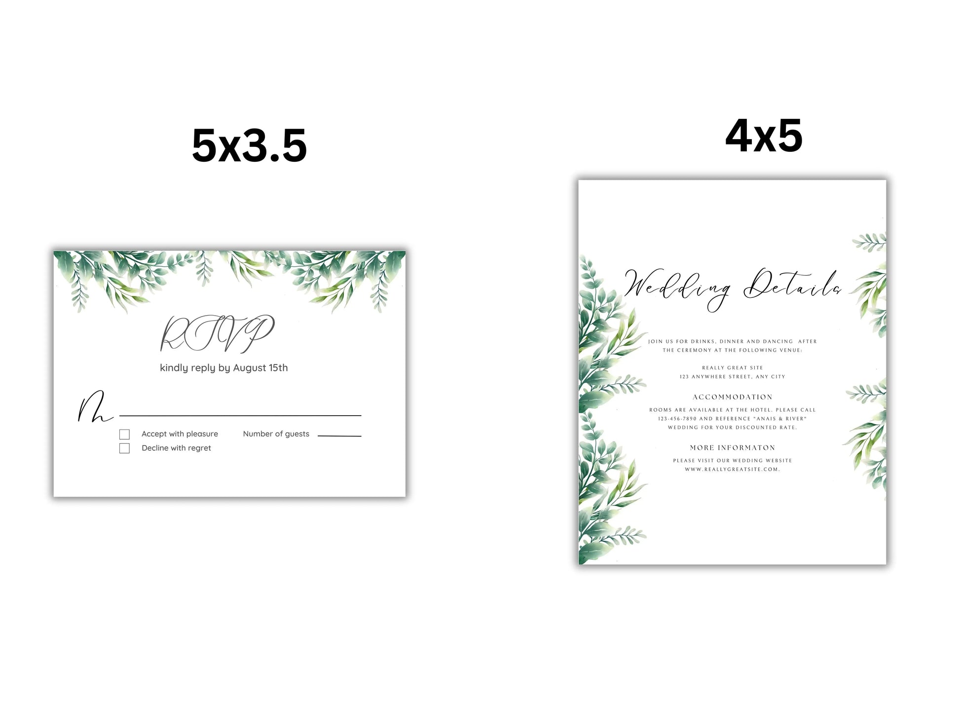 Wedding Invitation Template, Printable Wedding Invitation, Wedding Invitation, RSVP Invitation, Details, Wedding Invitation Bundle. A1 Majestic