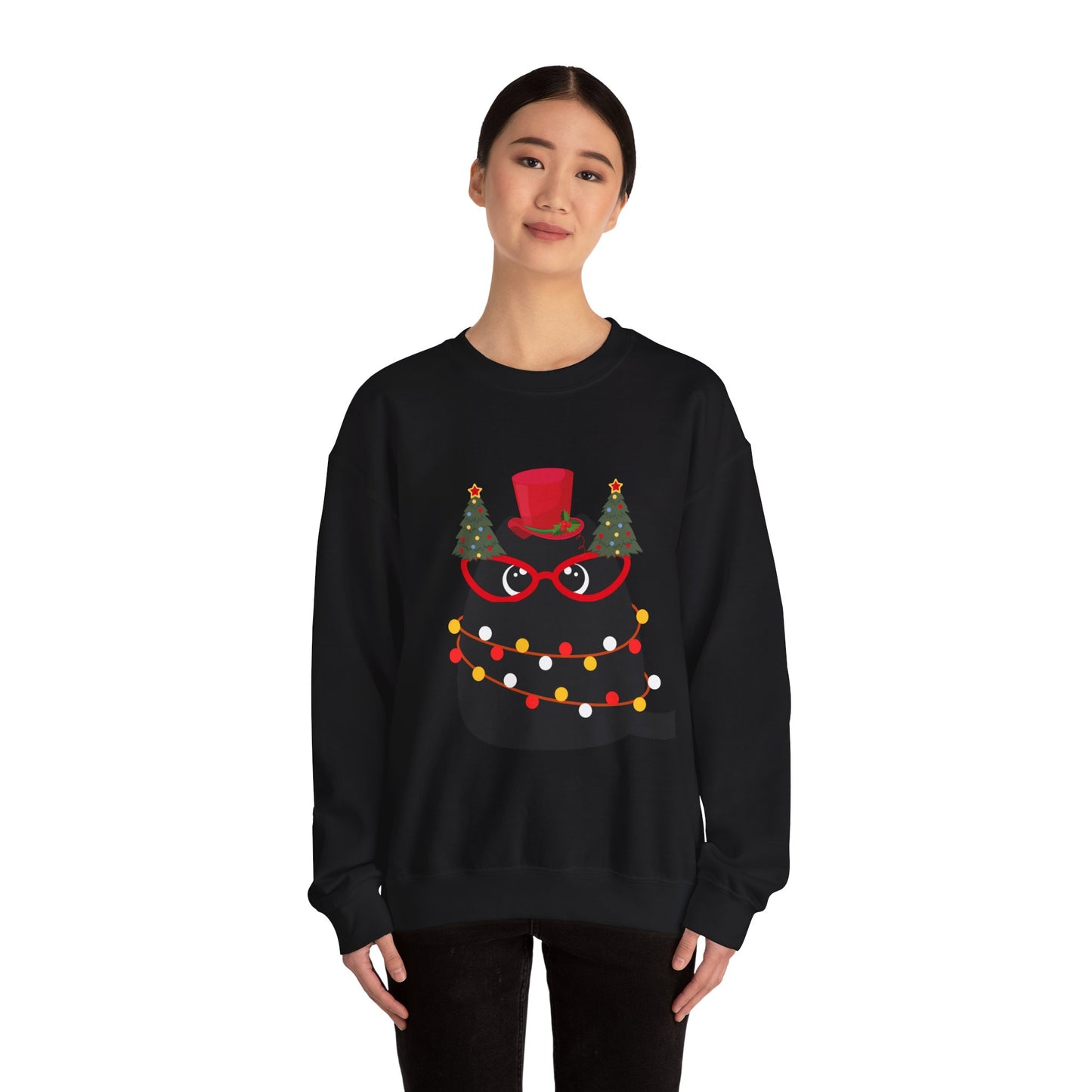 Christmas Cat Crewneck Sweatshirt