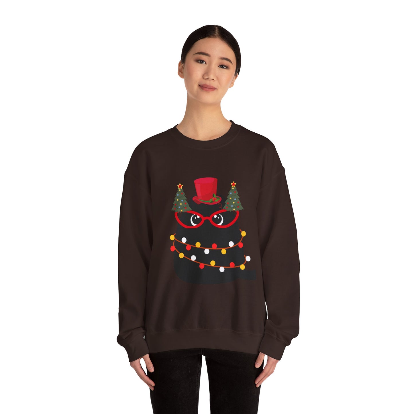 Christmas Cat Crewneck Sweatshirt