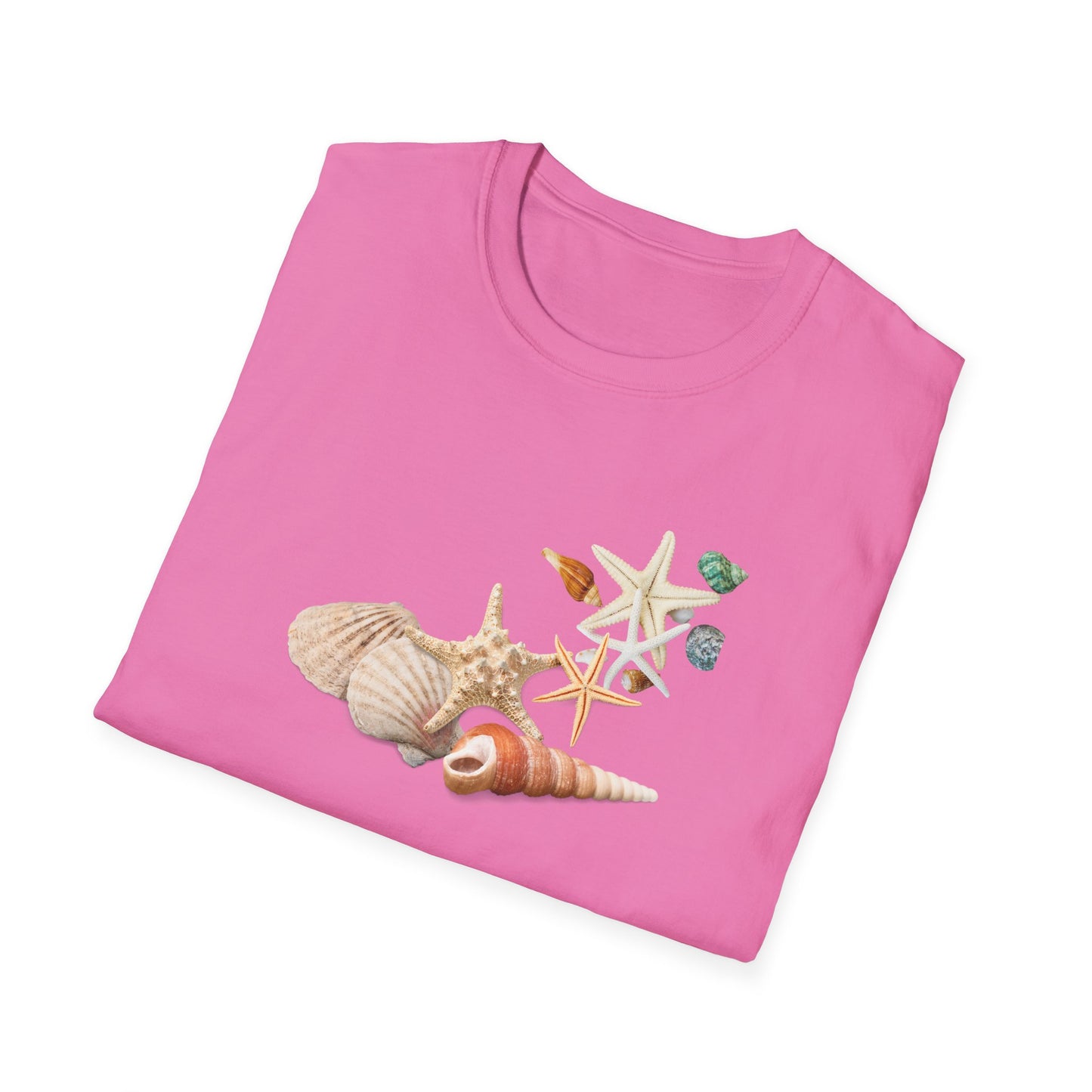 Shell Print Unisex T-Shirt | Beach-Themed Casual Summer Tee