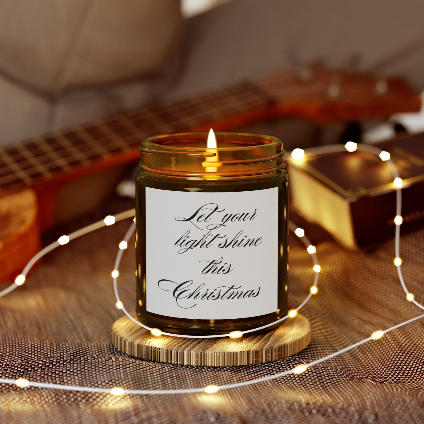 Christmas Gift Scented Candles, Coconut Apricot Wax (4oz, 9oz)