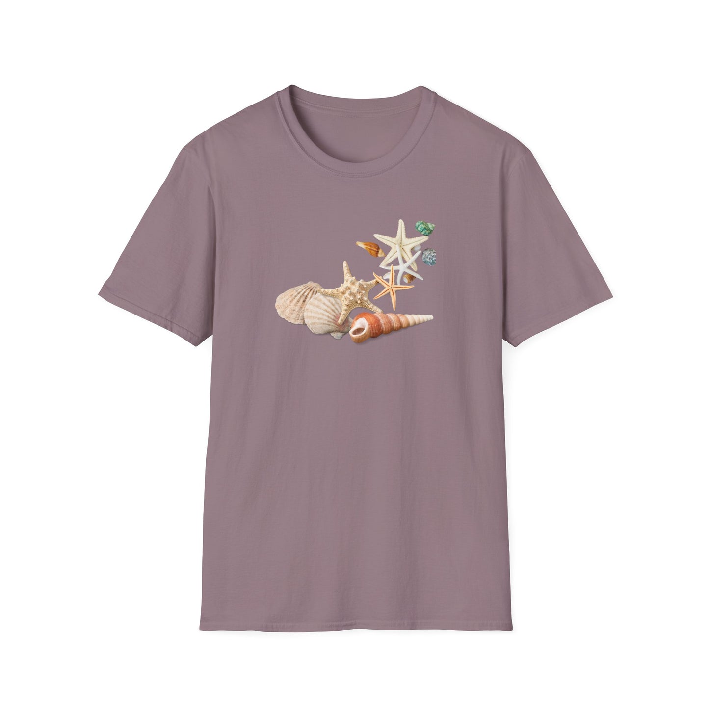 Shell Print Unisex T-Shirt | Beach-Themed Casual Summer Tee