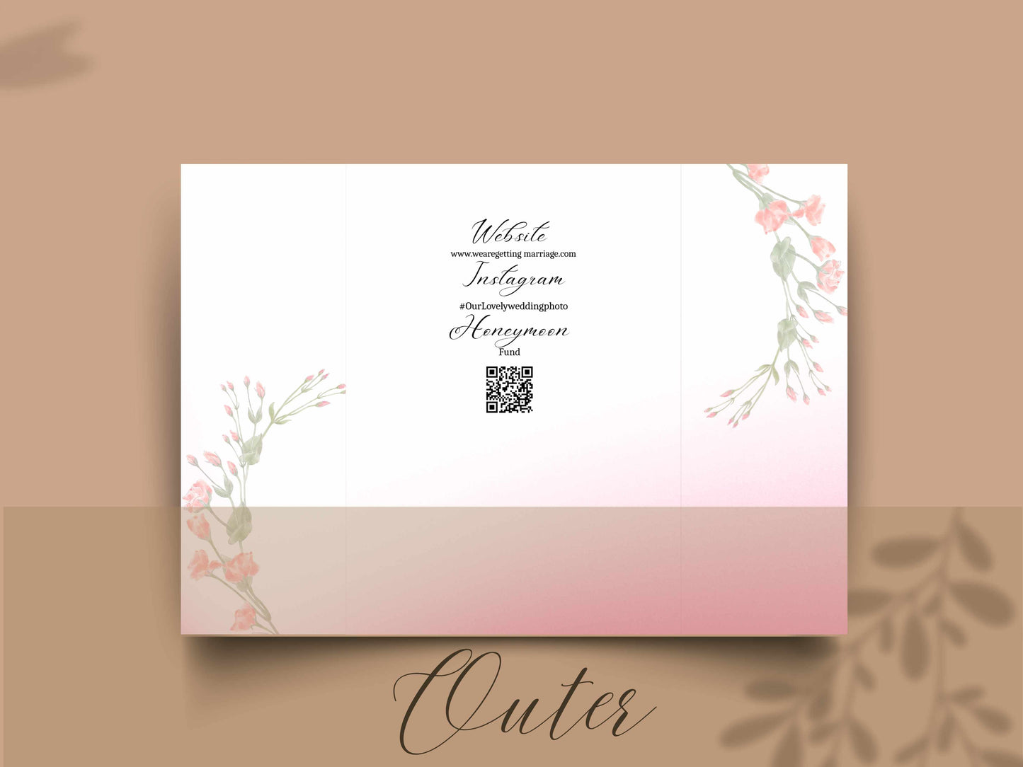 Pink Floral Wedding Invitation Template, Editable Order of Events Card, Modern Wedding Itinerary, Printable Wedding Invite Suite. 171
