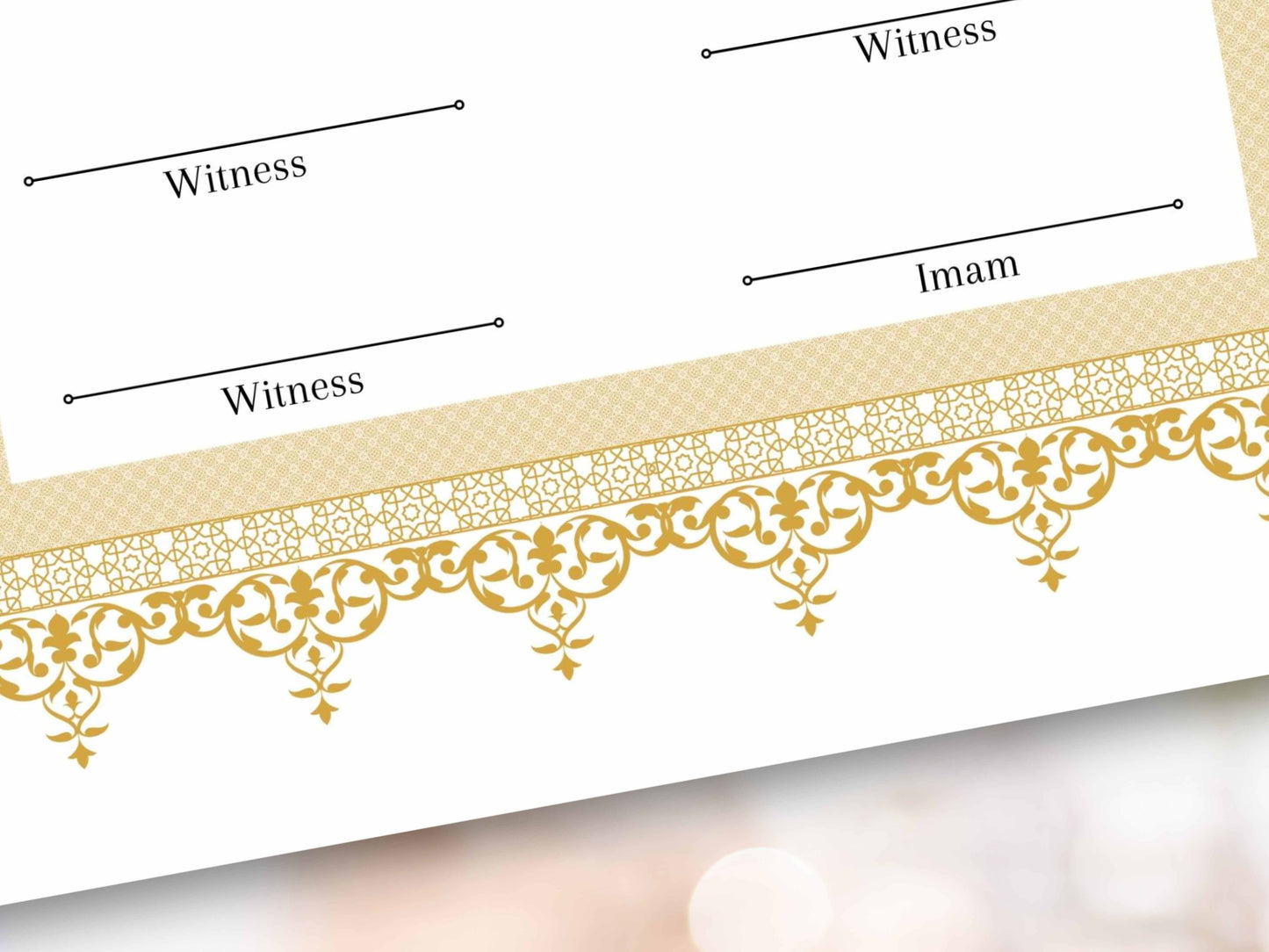 Nikkah Certificate Digital Download Personalised, A4, A3, Template, Muslim Wedding Contract, Instat Download. NN284