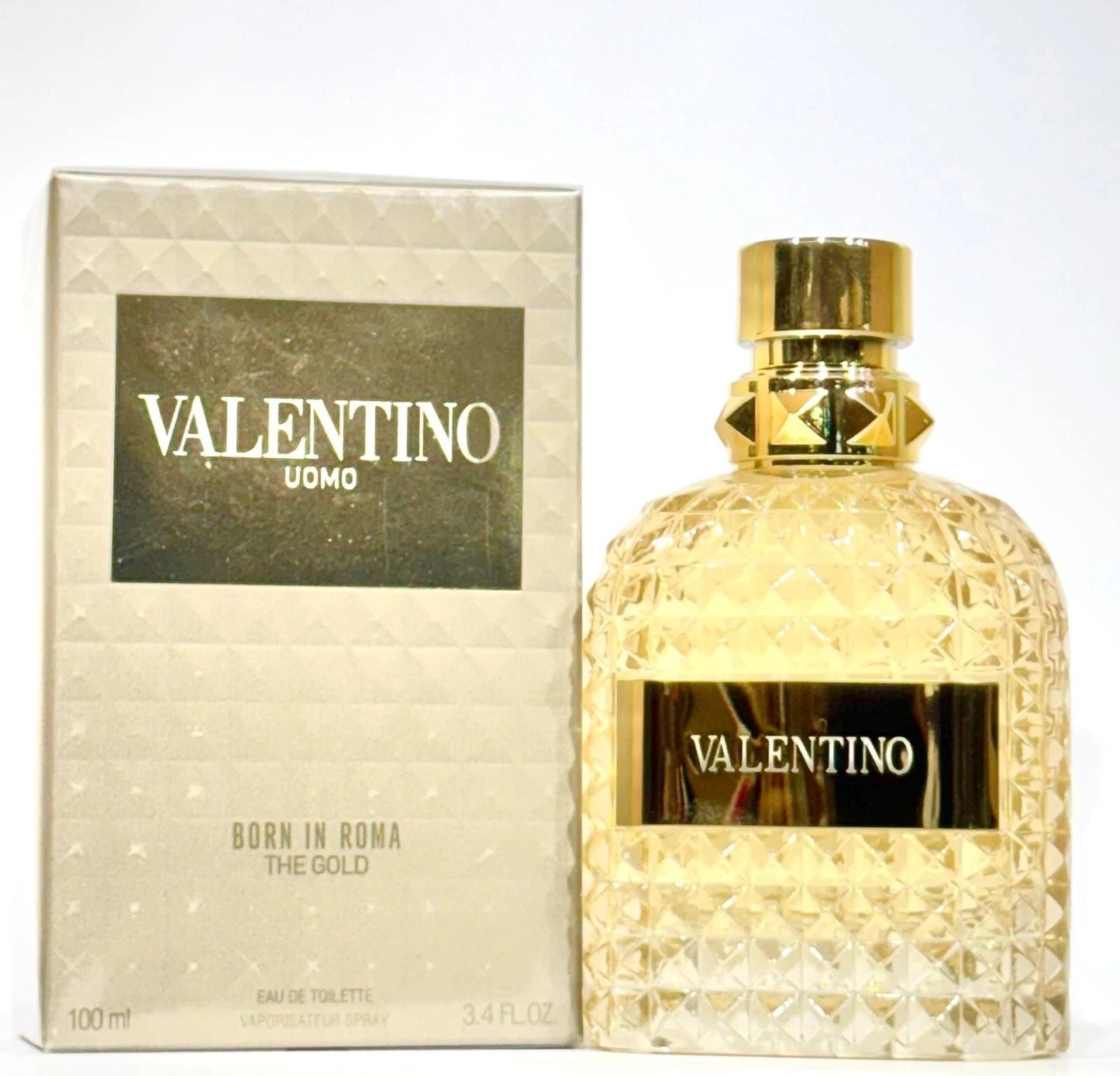 Valentino Uomo Born In Roma The Gold 3.4 oz 100ml Eau De Toilette Men's Spray