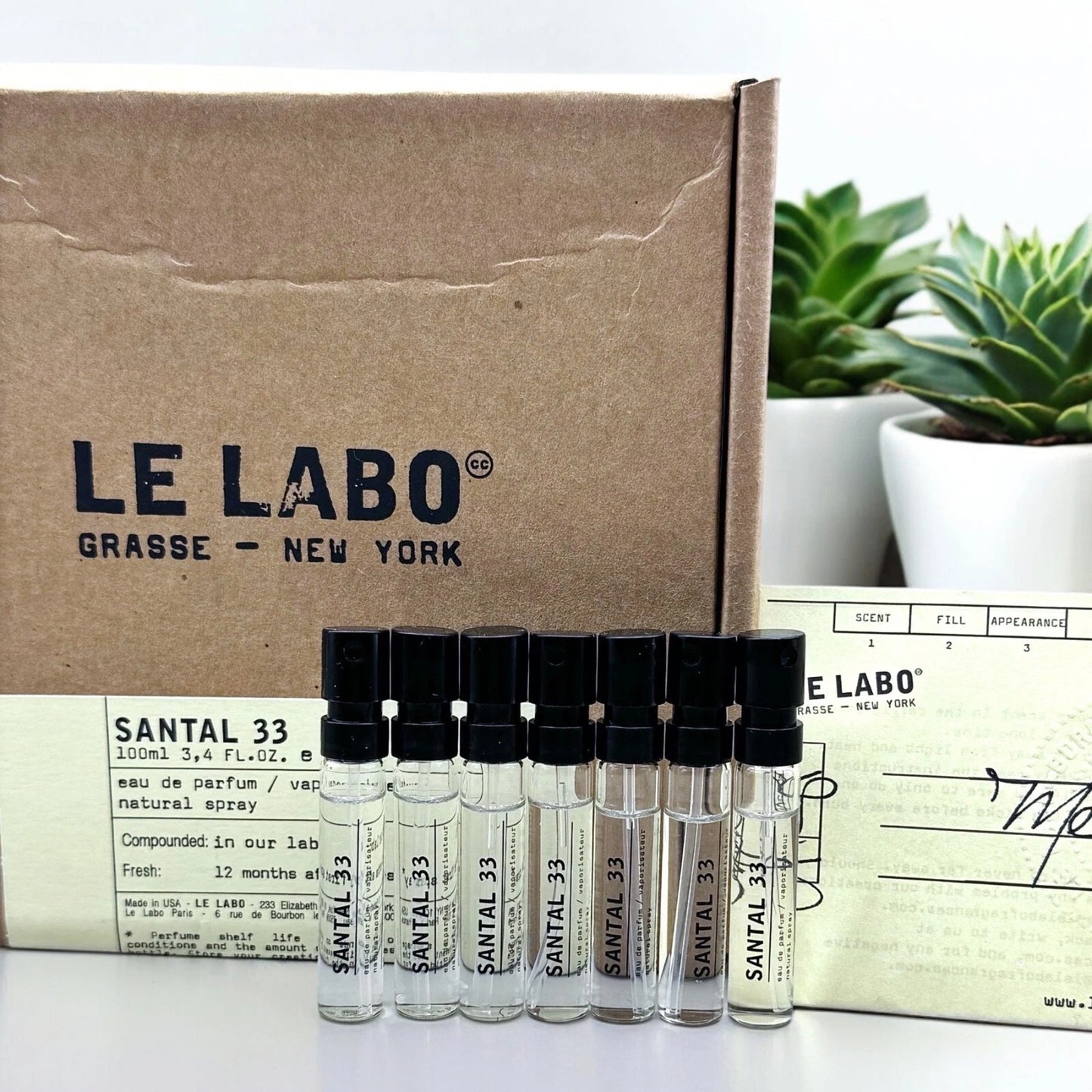 Le Labo Santal 33 Eau de Parfum Sample Spray Vial 1.5ml/0.05oz - New Authentic