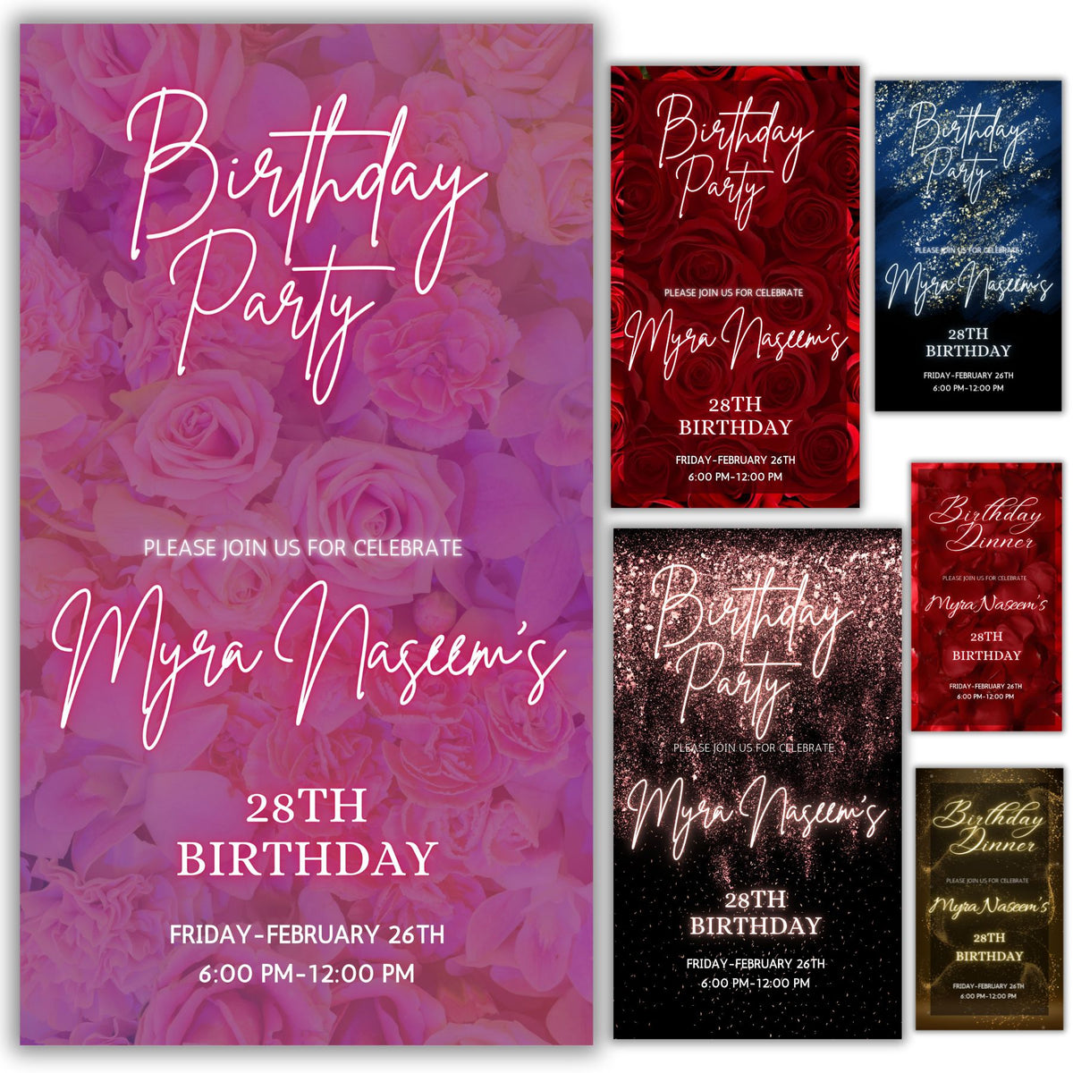 Birthday Electronic Invitation A1 Majestic