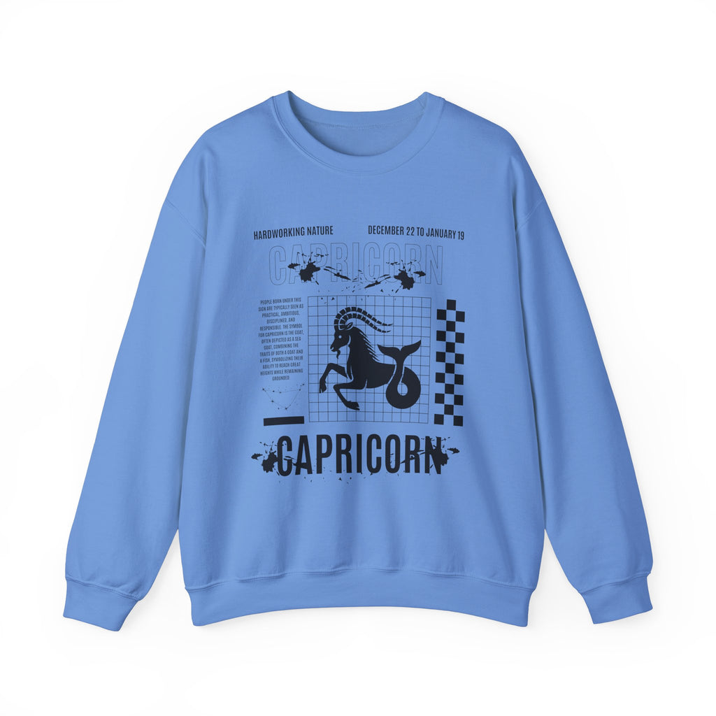 Capricorn Zodiac Unisex Sweatshirt, Retro Astrology Gift, Trendy Positive Word Shirt for Capricorn Friend