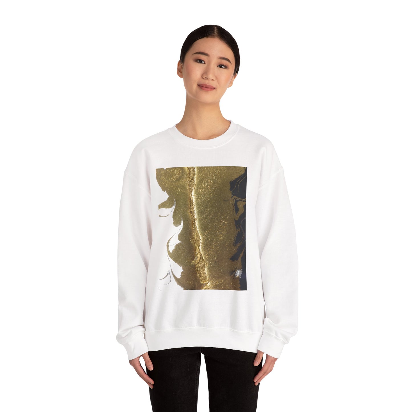 Gold Leaf Graphic Crewneck Sweatshirt | Cozy Fall/Winter Style Gift