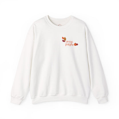 Crewneck Sweatshirt — Cozy Season Fall Leaves "Cozy Season" Design