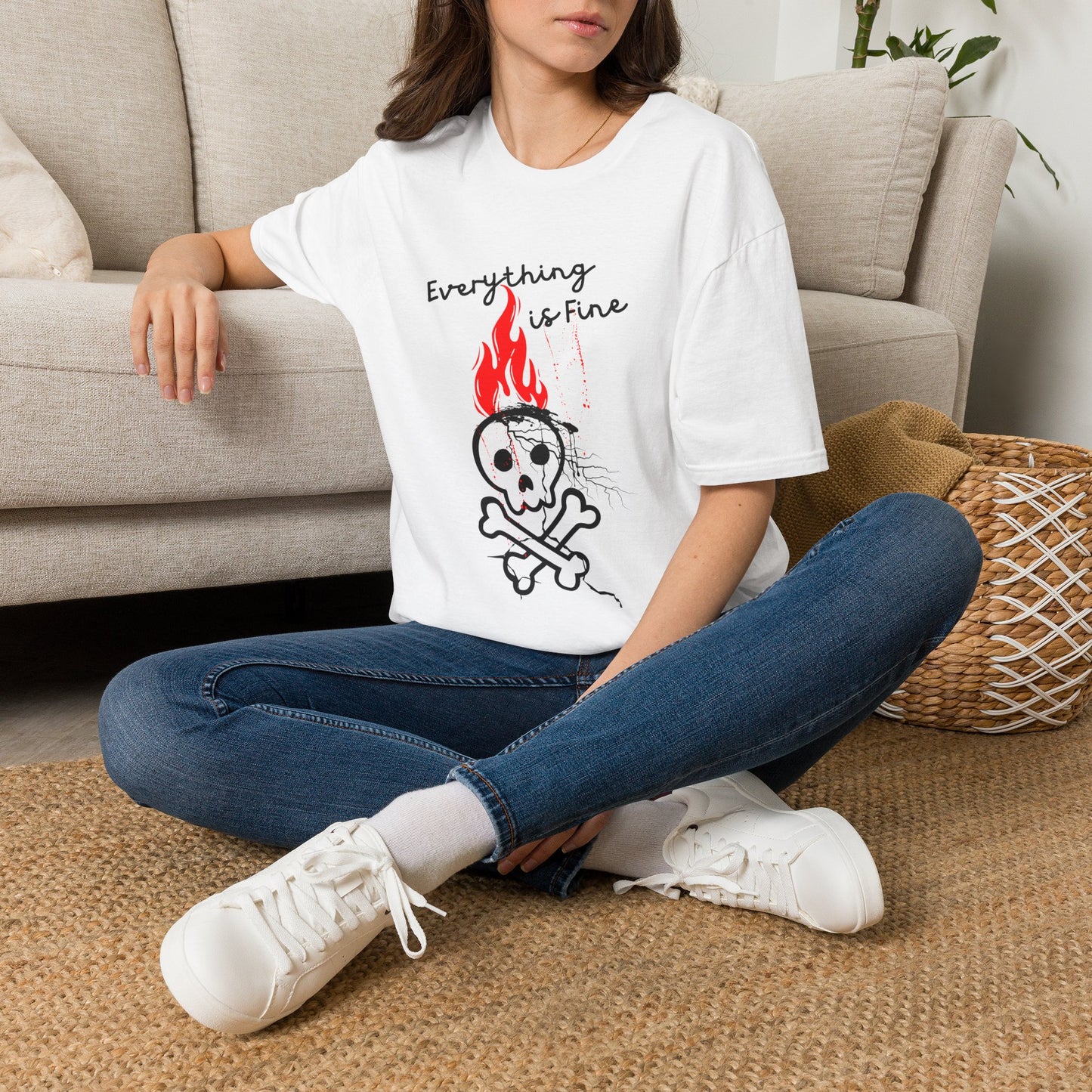 Everything Is Fine T-Shirt | Funny Dark Humor