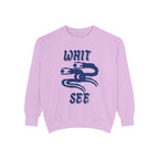 Garment-Dyed Sweatshirt - 'Wait and See' Design