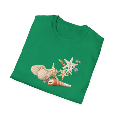 Shell Print Unisex T-Shirt | Beach-Themed Casual Summer Tee