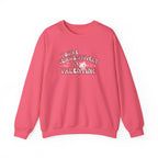 Cat Bow Valentine Unisex Sweatshirt, Claws-itively Adorable Gift, Funny Valentine's Day Jumper, Cute Kitty Lover Top, Heart Design Pullover,