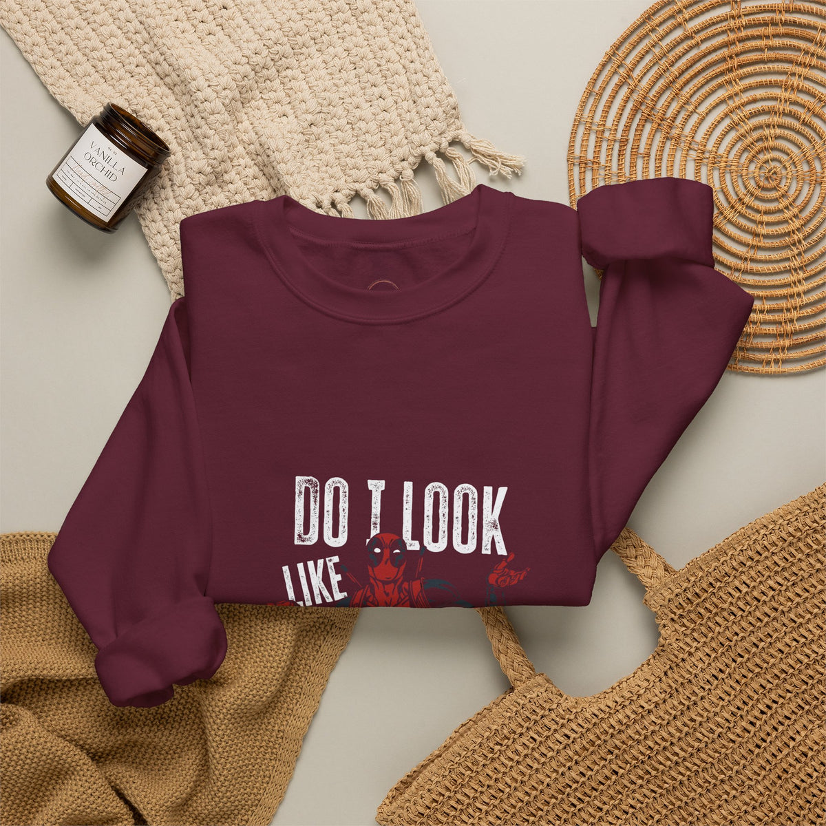 Do I Look Like I Care? Crewneck Sweatshirt — Funny Sarcastic Floral Pullover