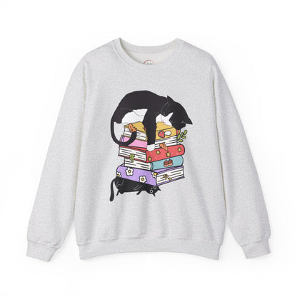 Cat Book Sweatshirt, Cat Lover T-Shirt, Gift for Cat Lover