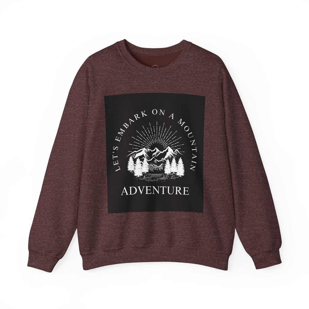 Mountain Adventure Crewneck Sweatshirt - Hiking Apparel, Outdoor Adventure