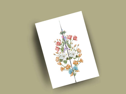 Watercolor Flower Wedding Invitation | Printable Invitation Suite | Romantic Botanical Design. WI170