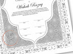 Nikkah Contract Template,Printable Nikkah Contract,Editable Nikkahnama, Muslim Wedding Certificate,Digital Download. NN190