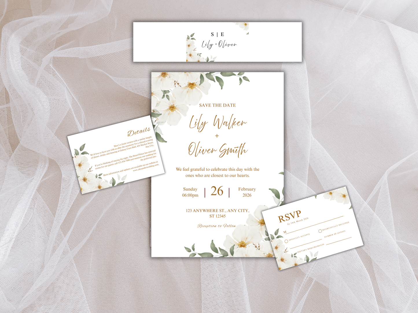 Wedding Invitation Bundle, RSVP, Thank You Card, Table Card, Menu Card, Reception Card, Details Card. Wedding Bottle Label. WI282
