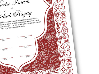 Nikkah Contract Template,Printable Nikkah Contract,Editable Nikkahnama, Muslim Wedding Certificate,Digital Download,Islamic Marriage. NN193