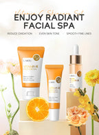 3pcs/set LAIKOU Vitamin C 24K Golden Sakura Skin Care Sets Face Cream Serum Eye Cream Moisturizing Anti Wrinkles Face Care Kit