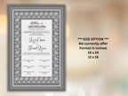Rose Nikkah Certificate Template, Editable Nikkahnama, Printable Nikah Contract, Muslim Contract, Nikkah Islamic Marriage Contract.NN255