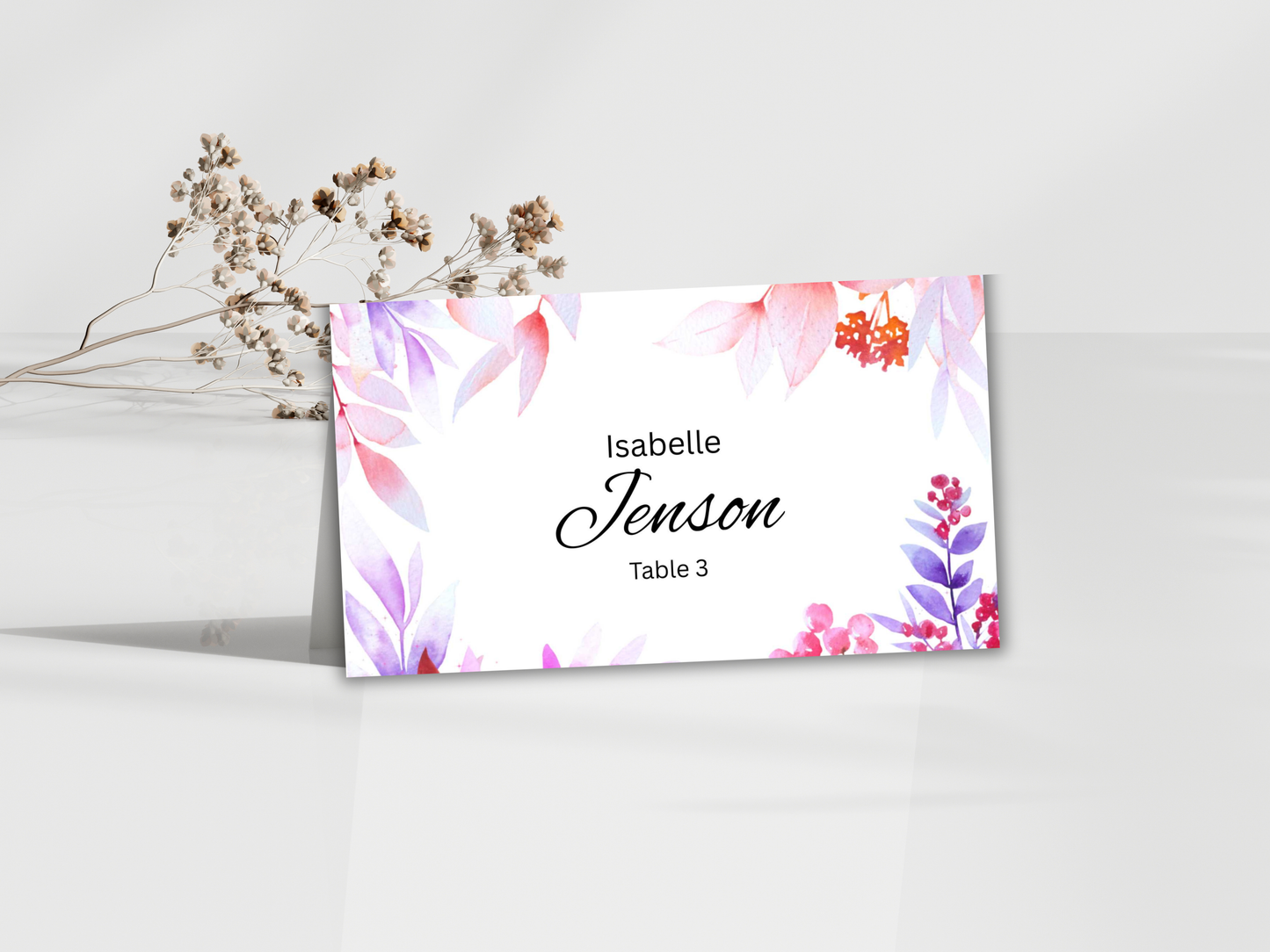 Wedding Invitation Bundle, RSVP, Thank You Card, Table Card, Menu Card, Reception Card, Details Card. WI252