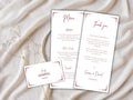 Wedding Menu Template, Thank You Card, Place Card. WI201