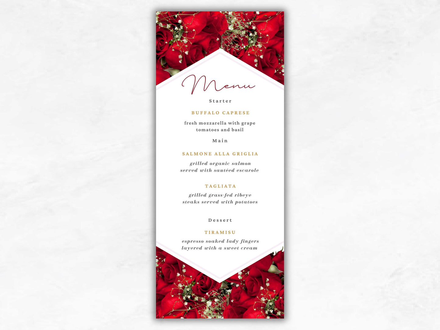 Red Rose Wedding Invitation set, Red Rose RSVP, Details Editable, Menu Card, Printable Wedding Suite, Wedding Invitation Template. WT48