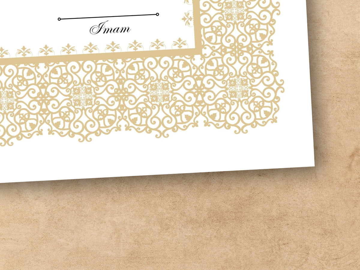 Nikkah Certificate Digital Download Personalised, A4, A3, Template, Editable, Nikkah Nama, Nikkah Contract, Muslim Contract. NN247