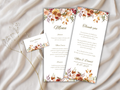 Wedding Menu Card Template, Table Card. WI195