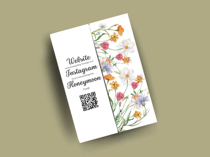 Elegant Wedding Invitation Card | Modern Floral Timeline Invite | Printable Details & Schedule | Personalized Digital Download. WI159