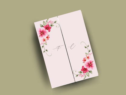 Editable Wedding Invitation Template | Floral Gatefold Design | Modern Elegant Canva Invite | Printable Wedding Set. WI184