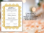 Muslim Wedding Contract, Mughal Nikkah Certificate Digital, A4 Nikkah Certificate. A3 Contract Digital Download. NN296