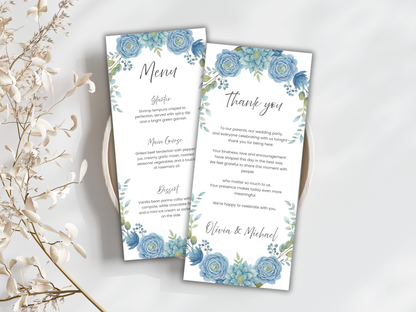Wedding Invitation Bundle, RSVP, Thank You Card, Table Card, Menu Card, Reception Card, Details Card. WI242