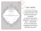 Nikkah Certificate Digital Download Personalised, A4, A3, Template, Editable, Nikkah Contract, Muslim Contract. NN230